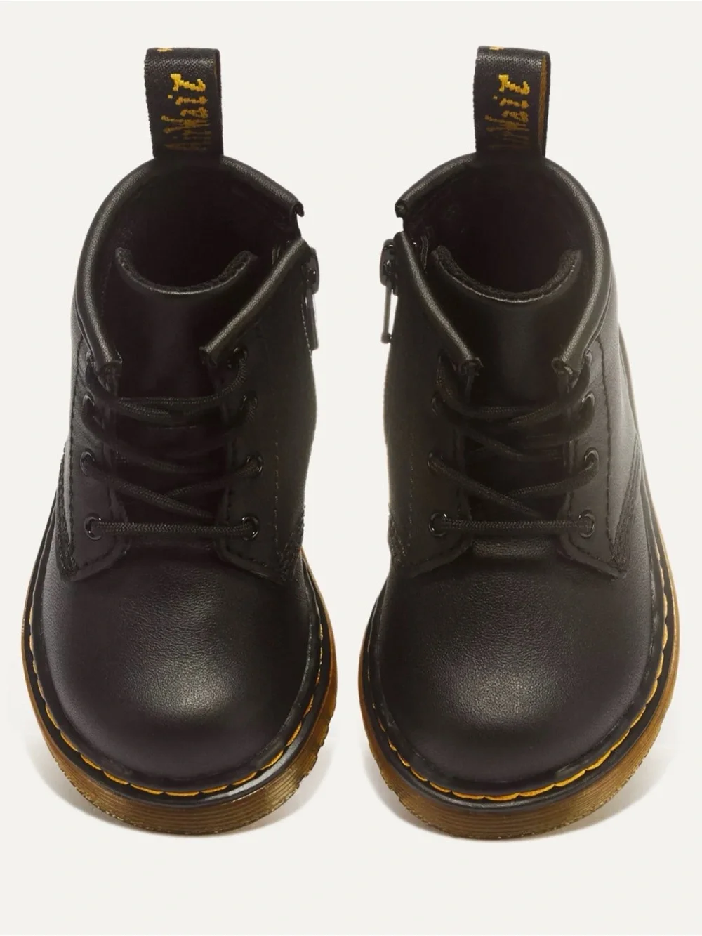 EUC INFANT 1460 SOFTY T LEATHER LACE UP BOOTS